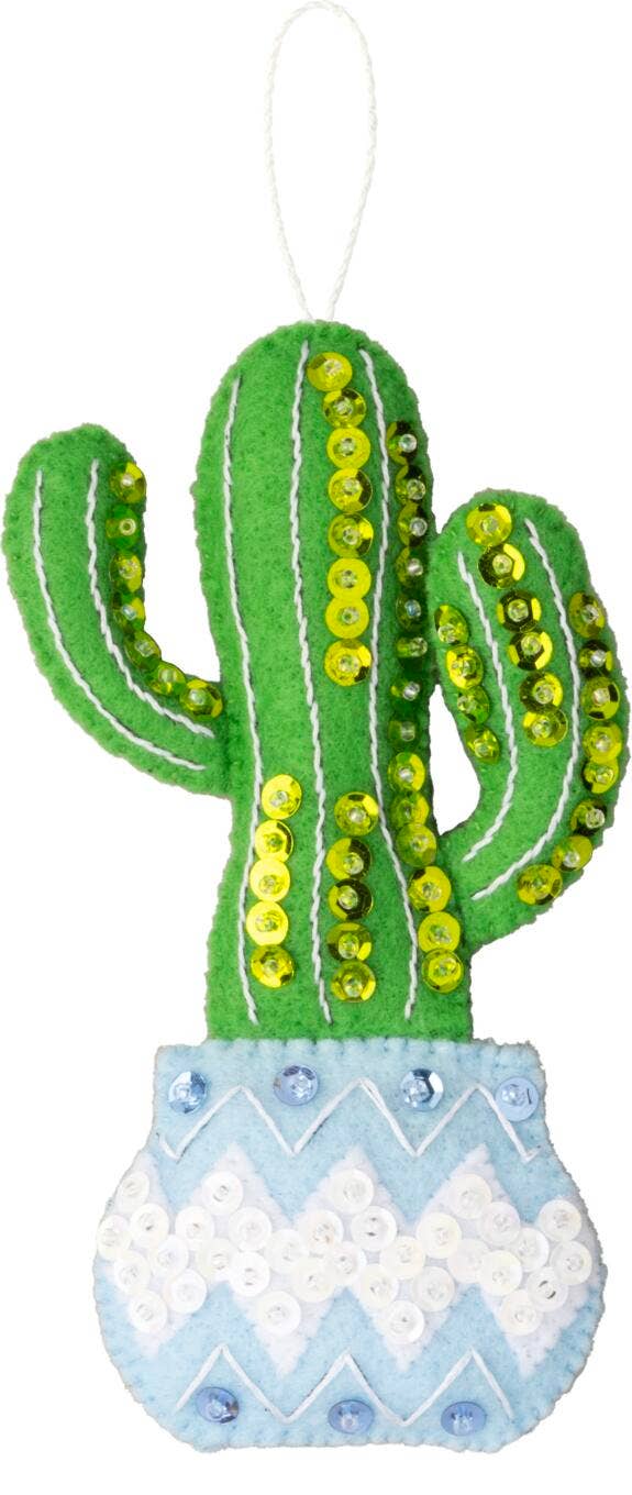 Holiday Houseplants Felt Ornament Kit set of 6