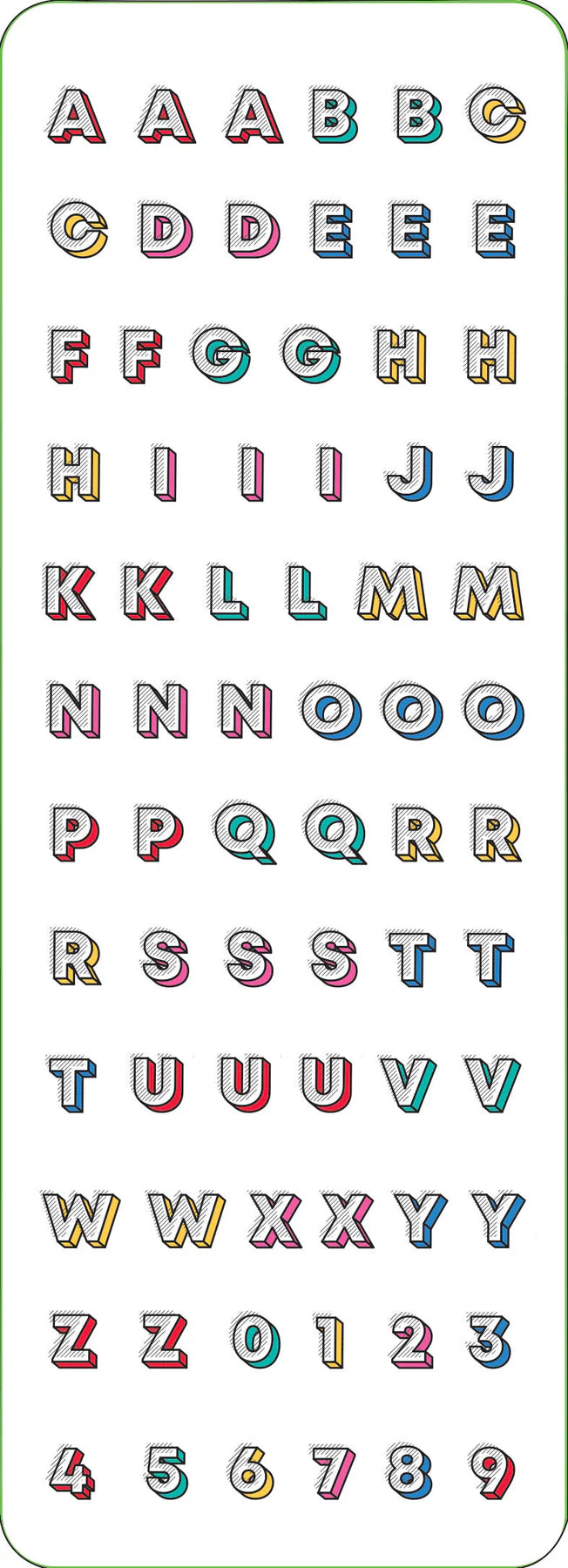 Letter & Numbers Sticker Sheets