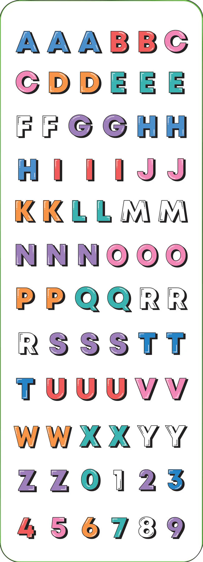 Letter & Numbers Sticker Sheets