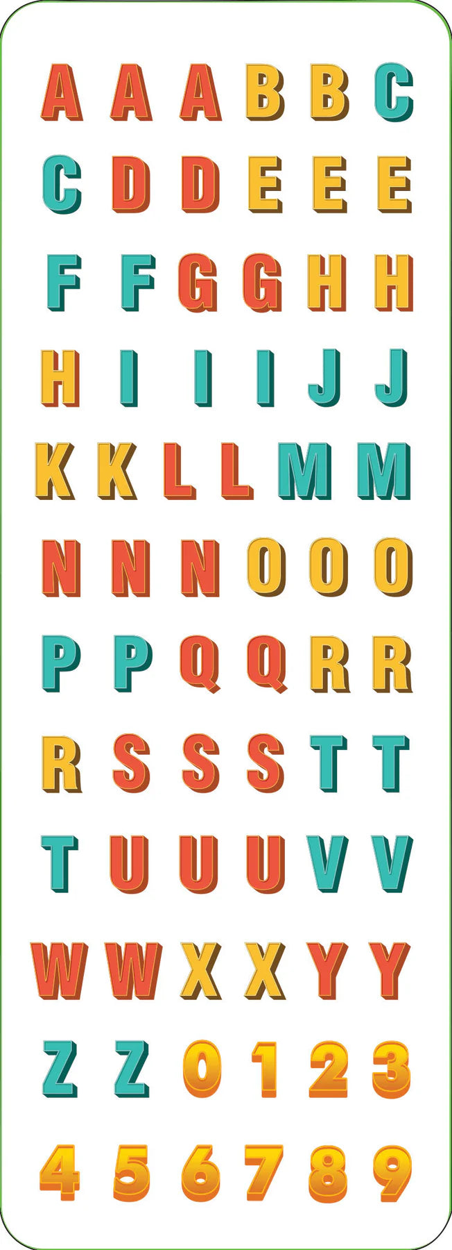 Letter & Numbers Sticker Sheets
