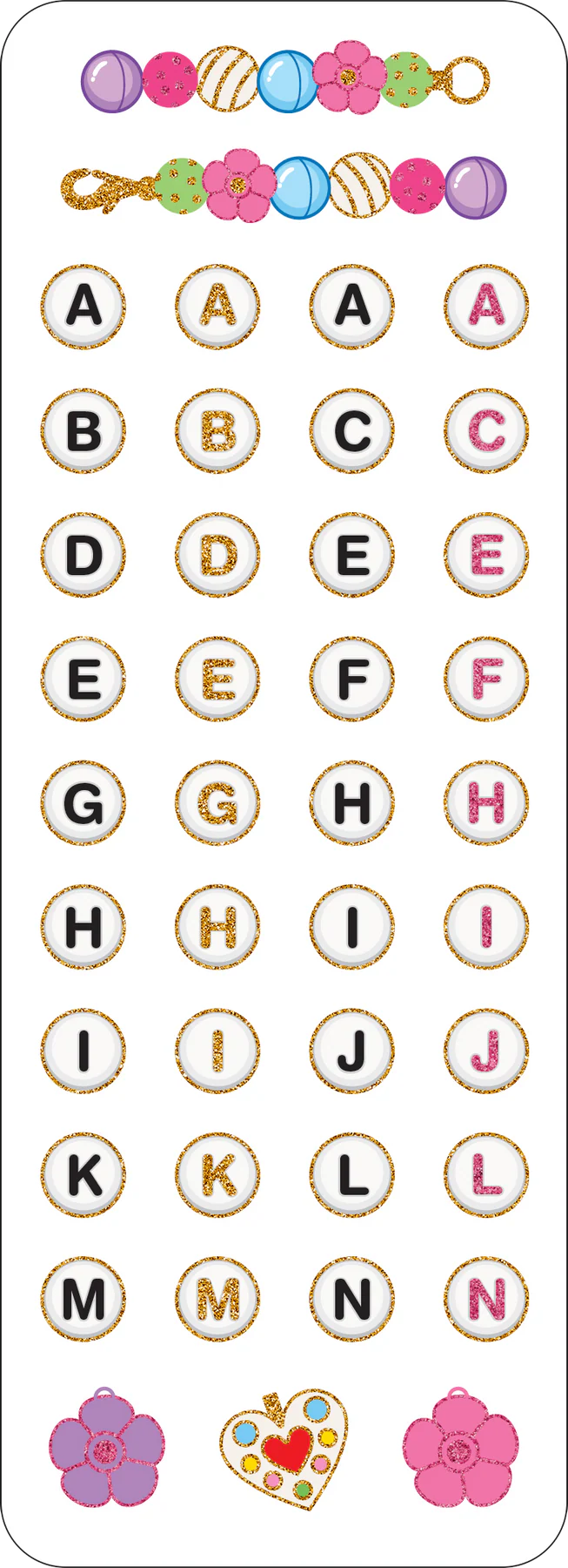 Friendship Bracelet Sticker Sheets
