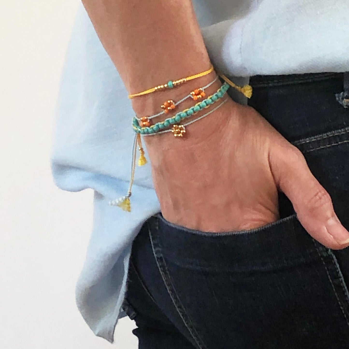 Boho Beaded Bracelets Kit - Gold