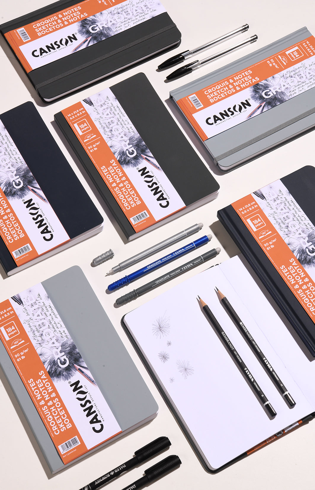 Canson Graduate Series Hardcover Drawing Books 5.5x8.5