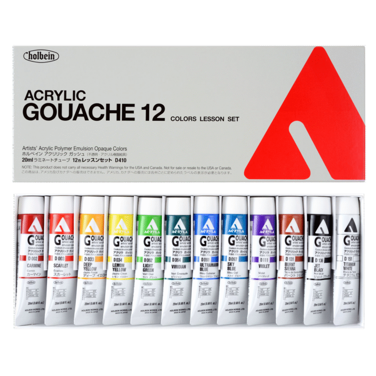Holbein Acryla Gouache Lesson Set Of 12 20mL Tubes