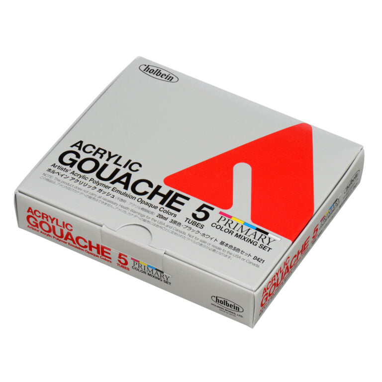 Holbein Acryla Gouache 20Ml Primary 5 Tube Set