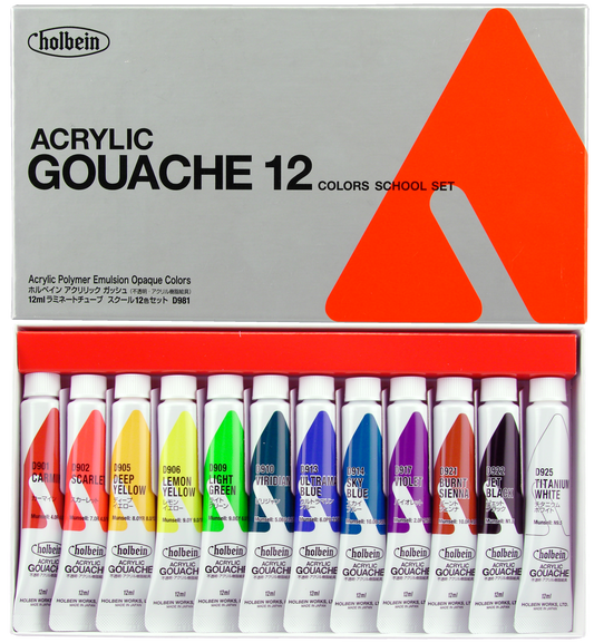 Holbein Acrylic Gouache 12 Color Set