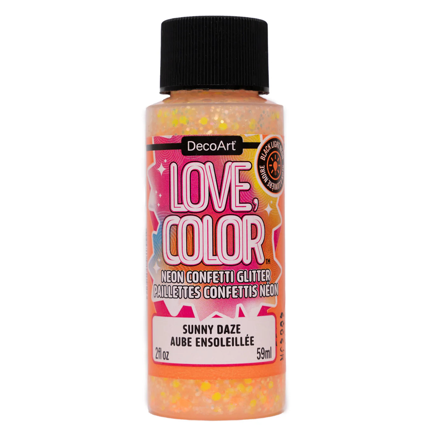 DecoArt Love Color Neon Confetti Glitter