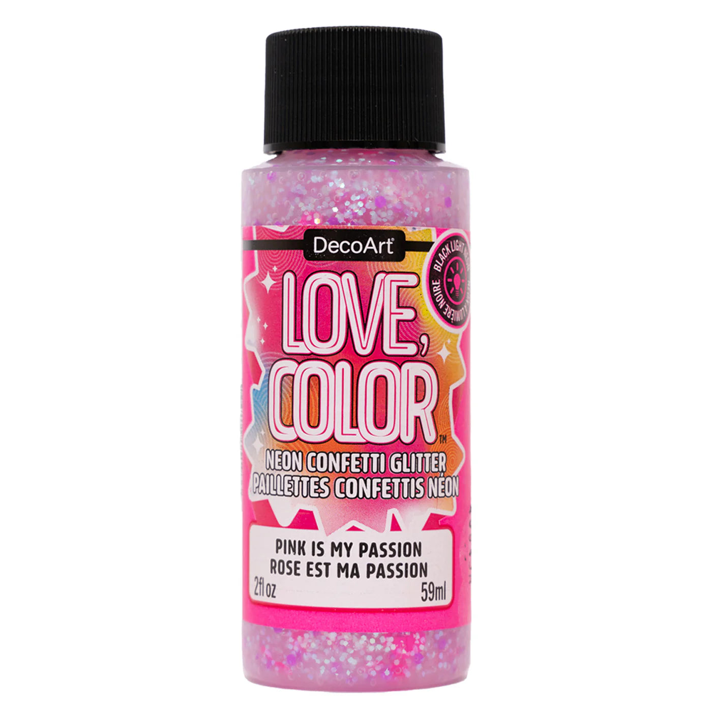 DecoArt Love Color Neon Confetti Glitter
