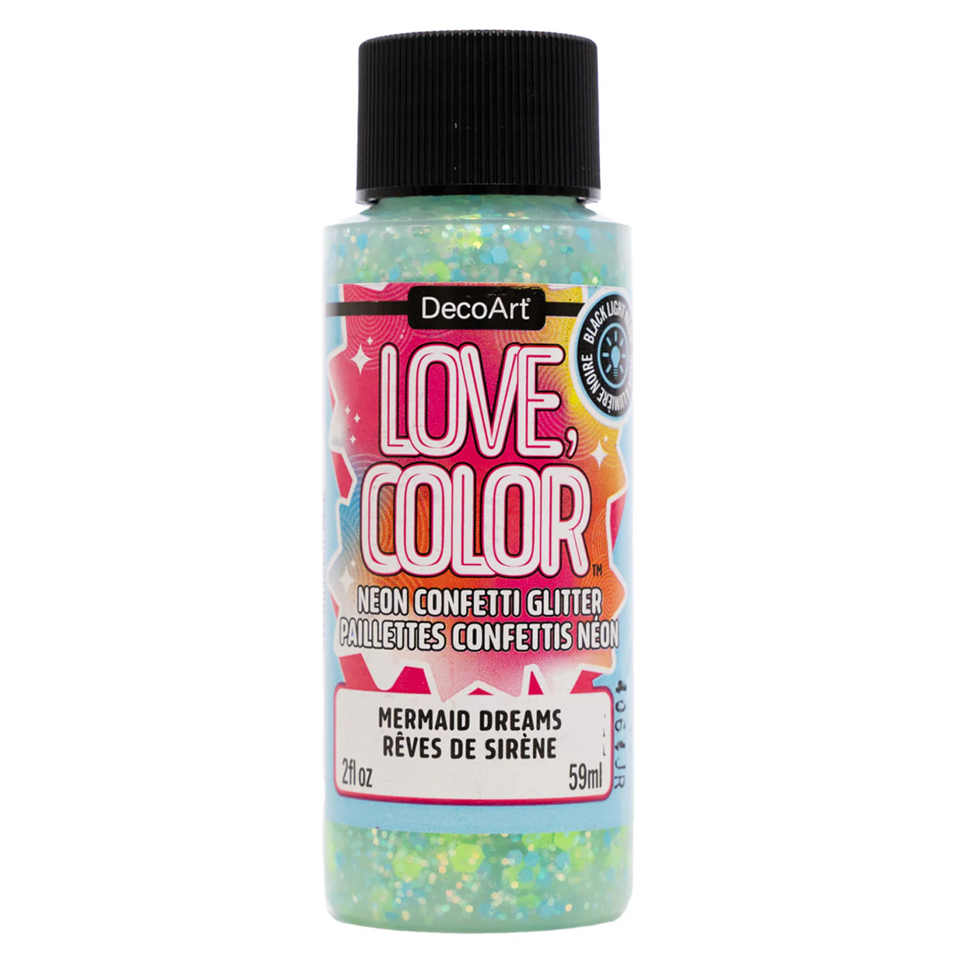 DecoArt Love Color Neon Confetti Glitter