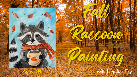 Fall Raccoon Painting