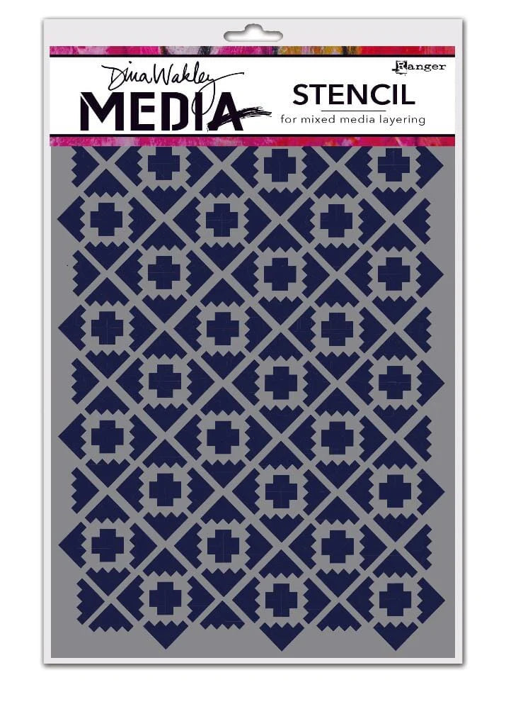 Dina Wakley Media Stencils Almost Ikat