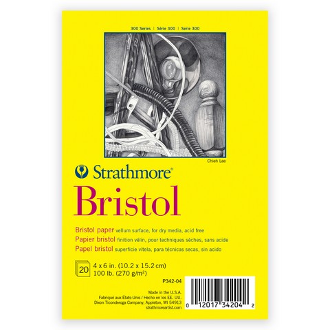 Bristol Vellum Tape Top 20 Sheets 100Lb 4X6
