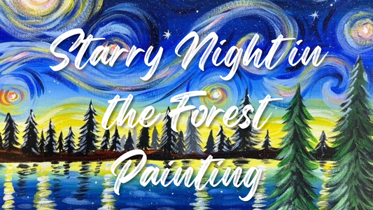 Starry Night in the Forest Painting