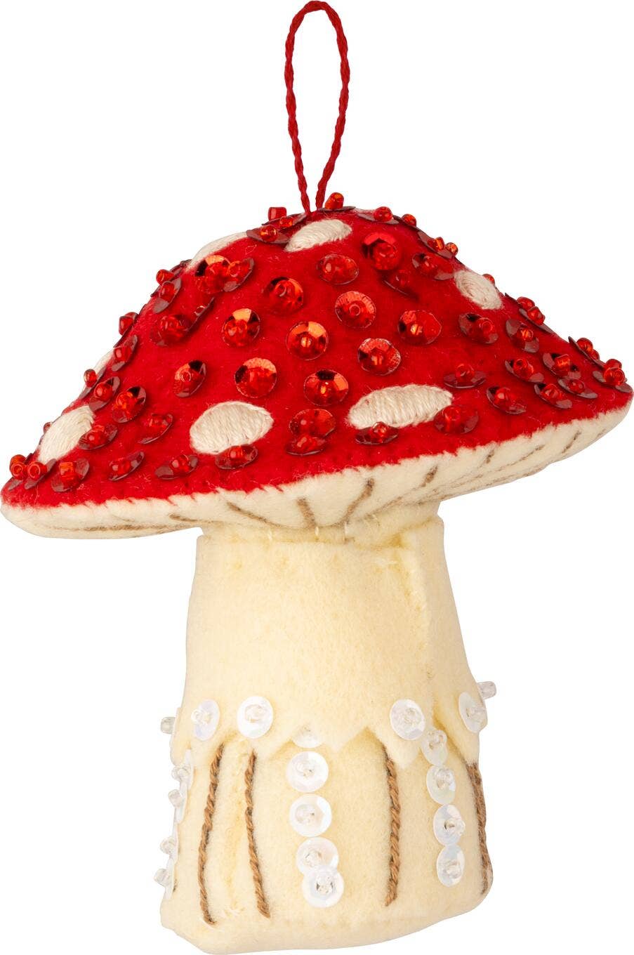 Merry Mushrooms Felt Ornament Kit Set of 4