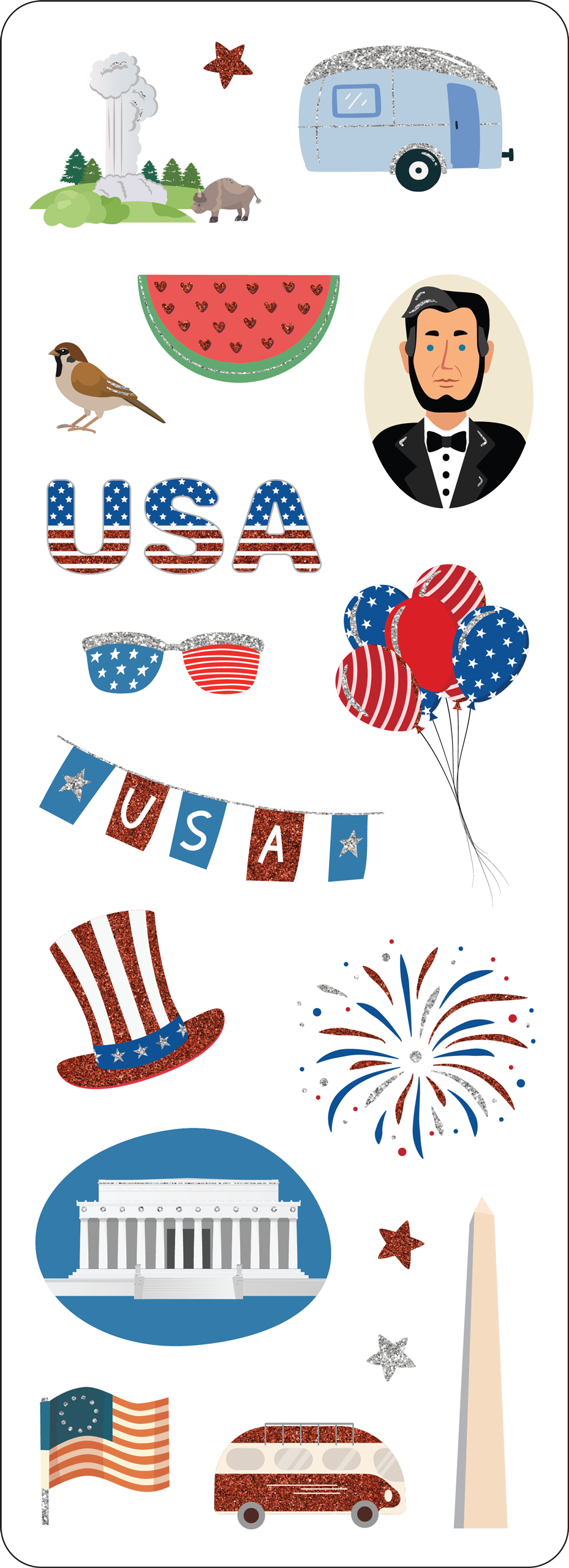 America Sticker Set