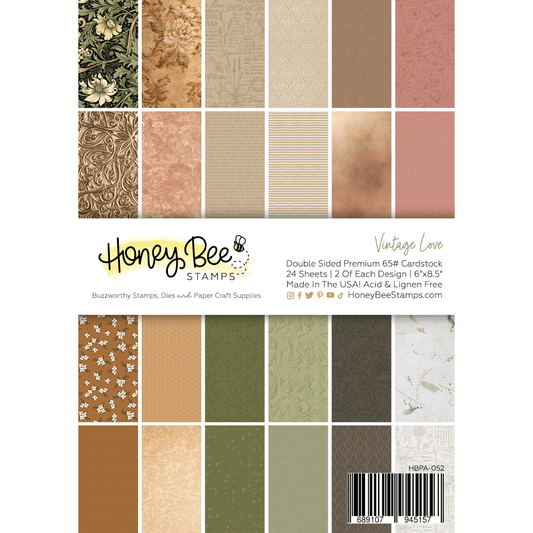 Vintage Love Paper Pad 6x8.5 - 24 Double-Sided Sheets