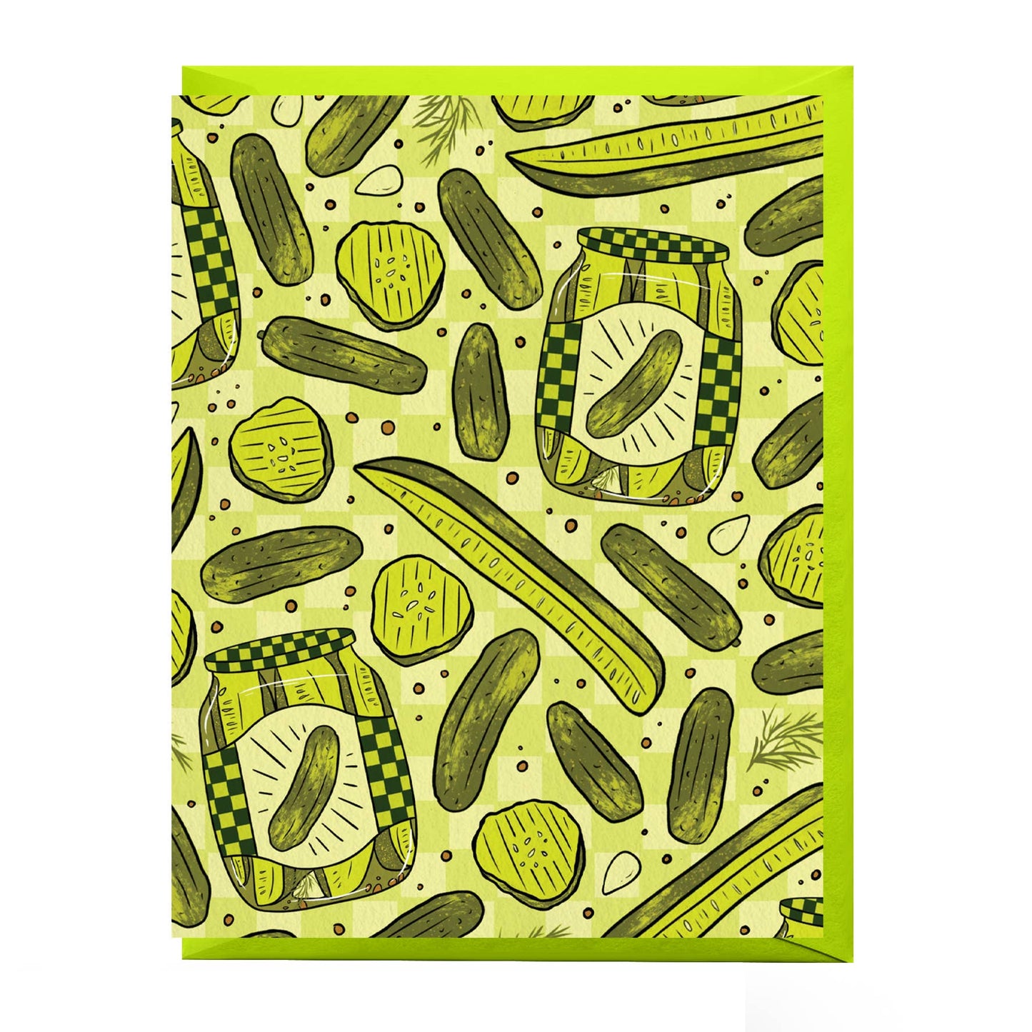 Pickle Pattern Greeting Card
