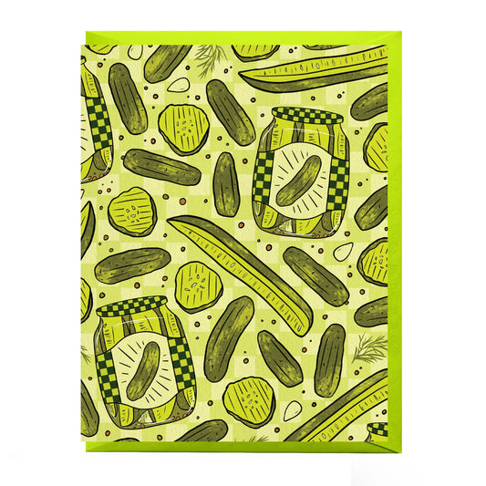 Pickle Pattern Greeting Card
