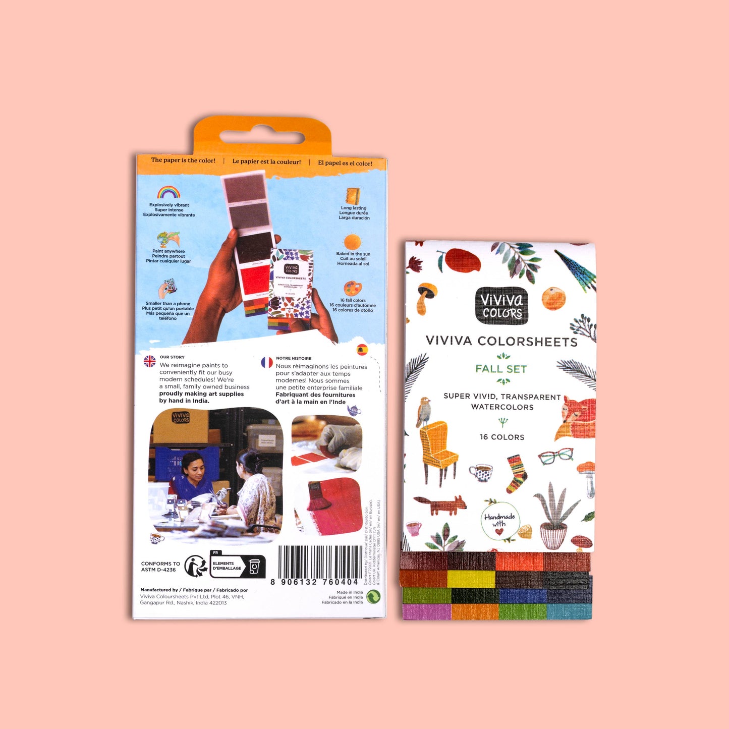 Autumn/Fall Colorsheets - 16 Watercolors | Vegan | Handmade