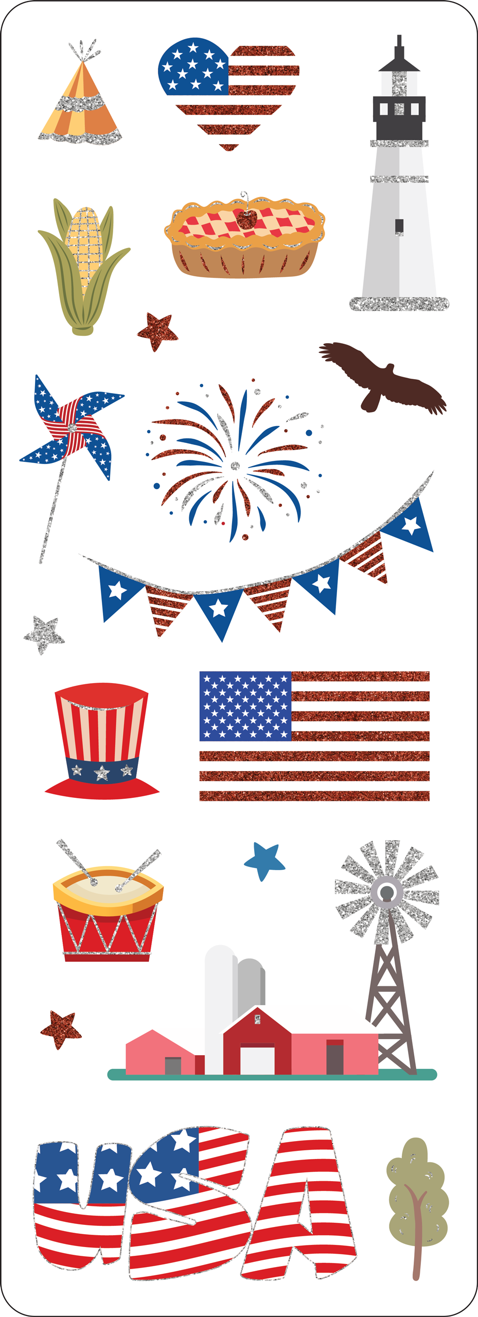 America Sticker Set