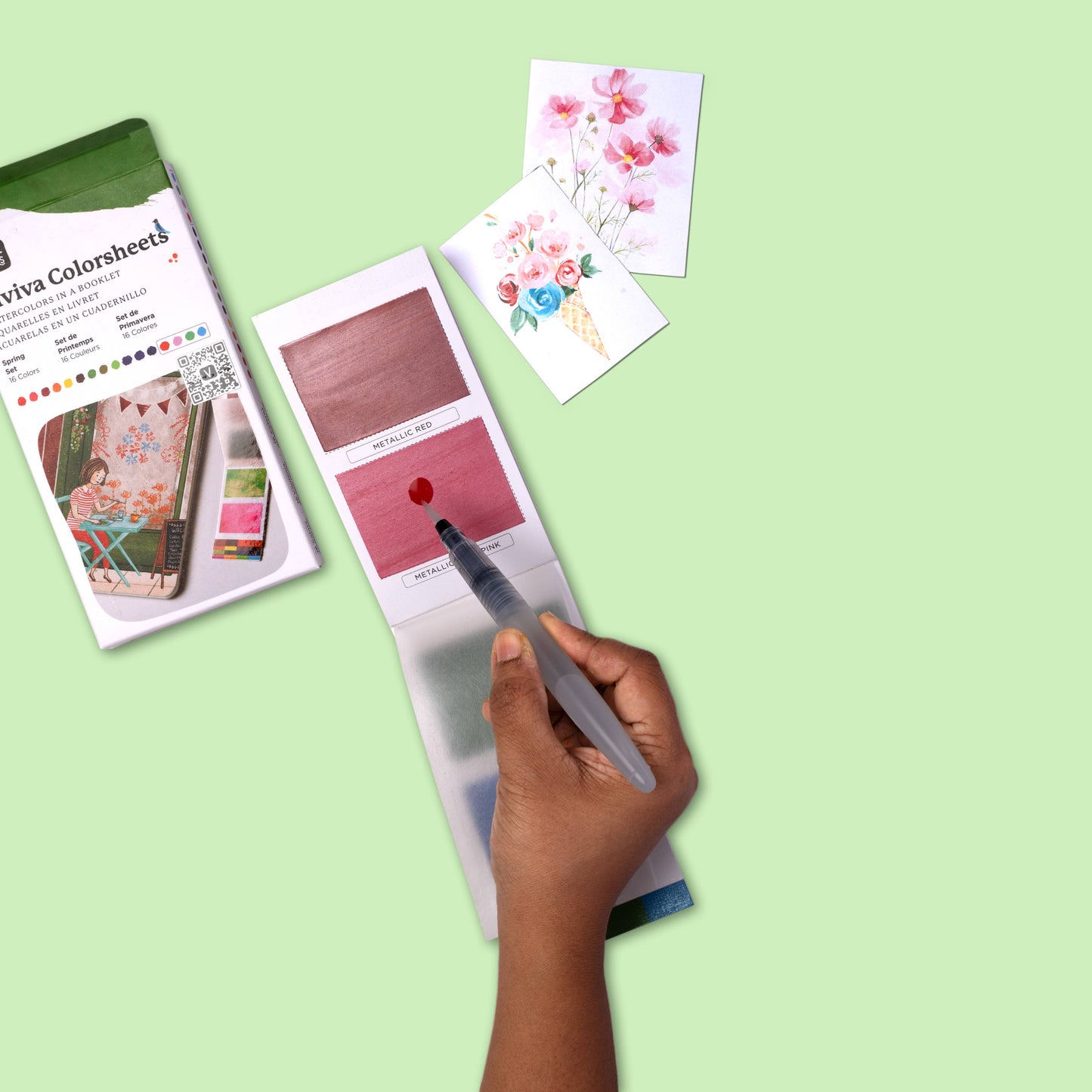Spring Colorsheets - 16 Watercolors | Vegan | Non-toxic
