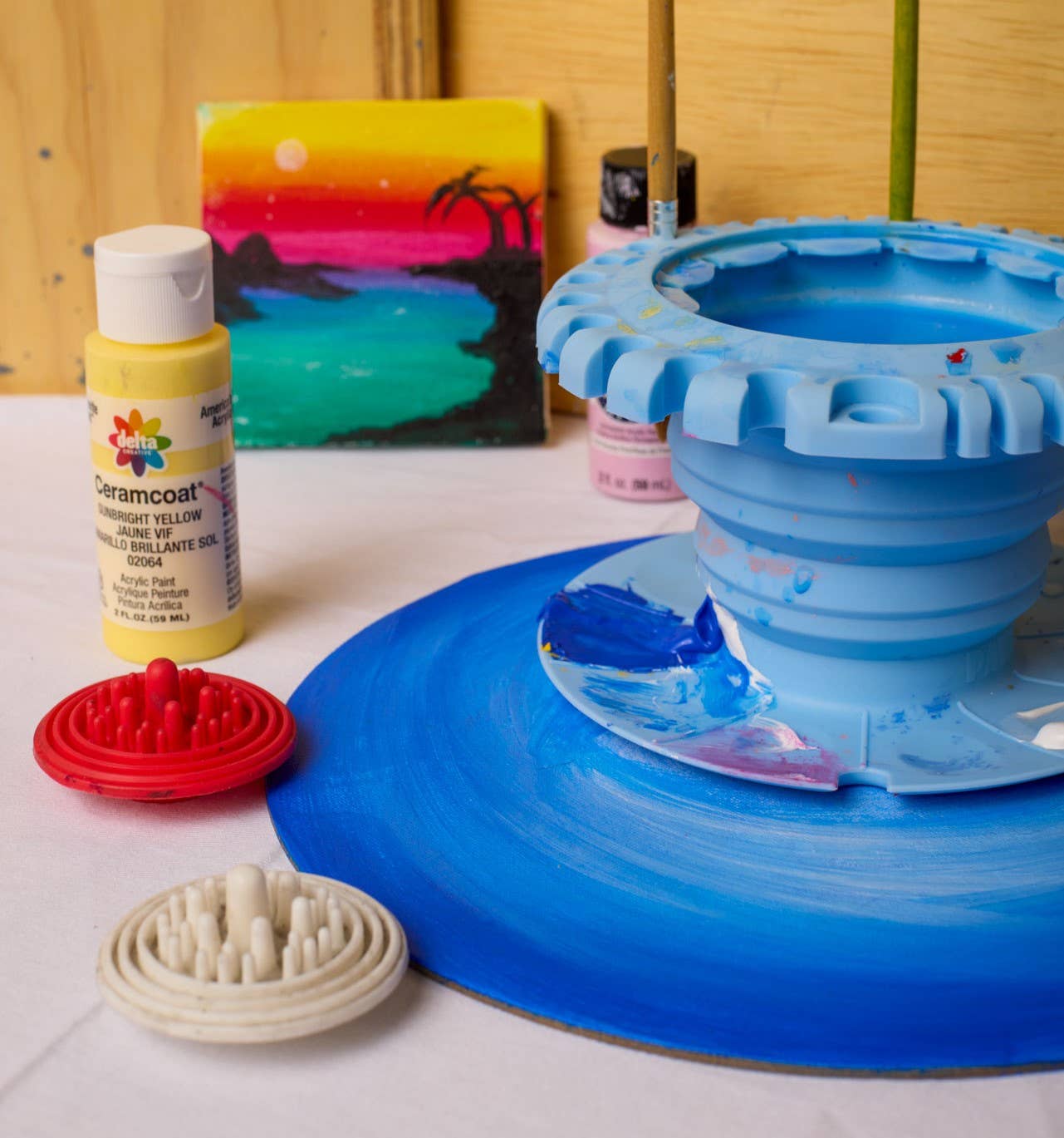 CollapsiBowl™ - Portable Pallet, Brush Cleaner and Organizer