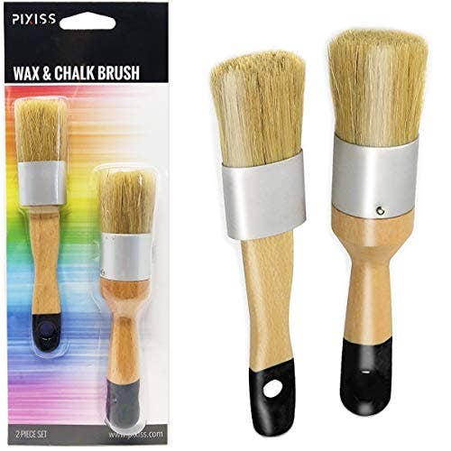 PIXISS Wax & Chalk Brush Set; 2pc