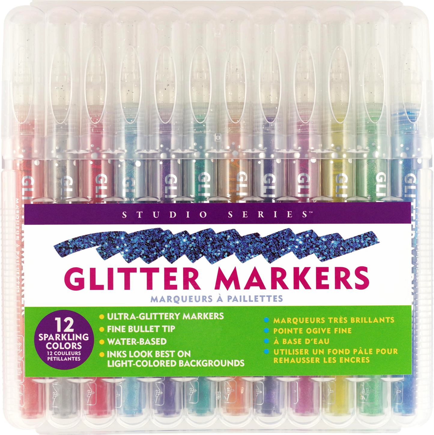 Studio Series Glitter Markers (Set of 12)