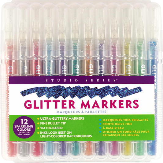 Studio Series Glitter Markers (Set of 12)