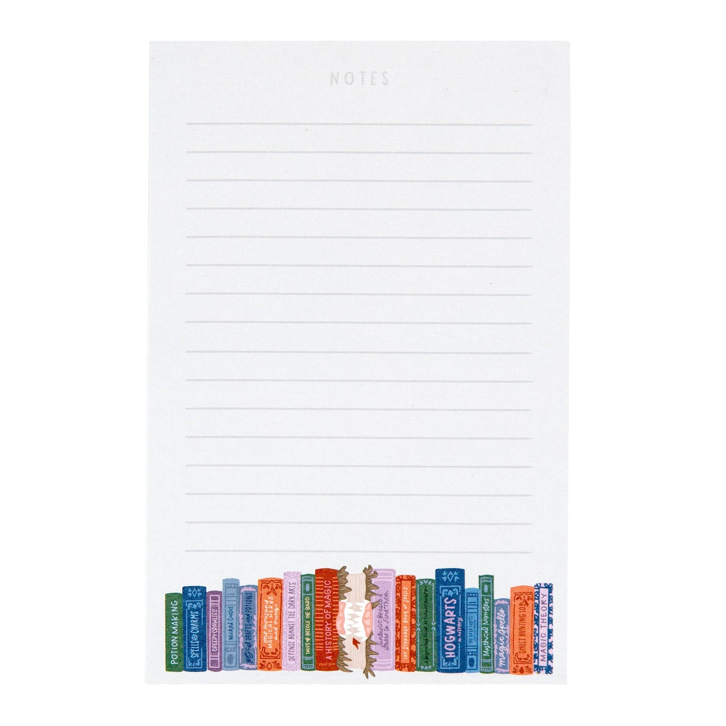 Magic School Textbooks Bookshelf 4x6 Notepad