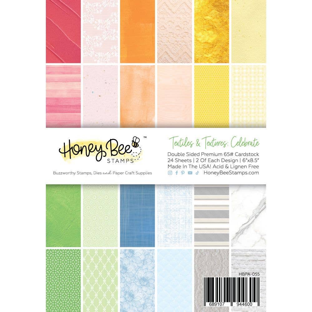 Textiles & Texture: Celebrate Paper Pad 6x8.5 - 24 Double-Sided Sheets RETIRING