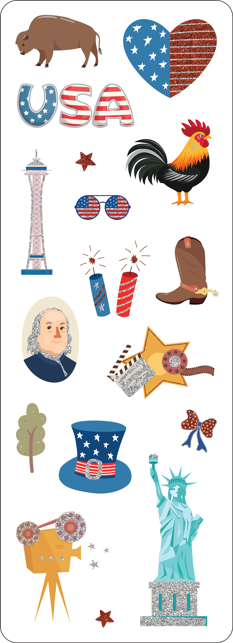 America Sticker Set
