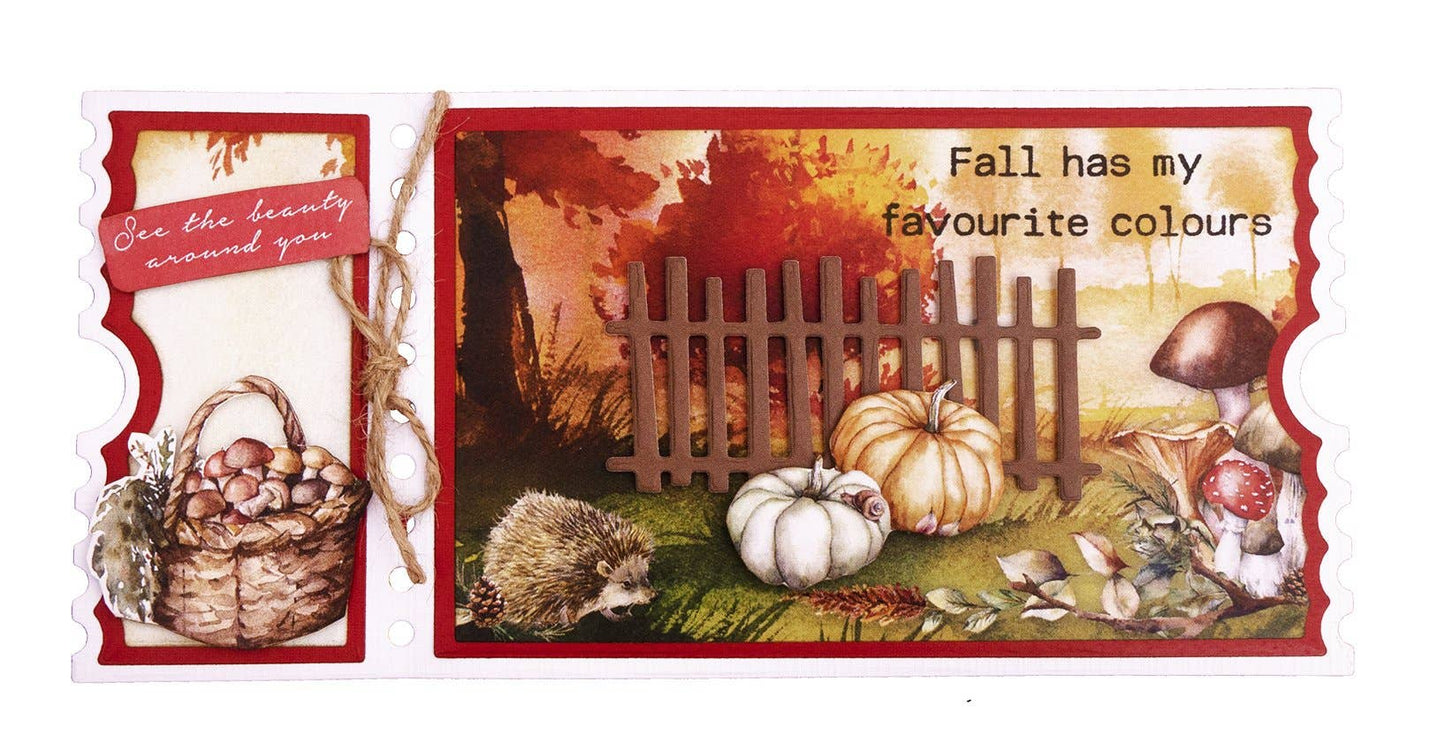 Die-Cut Block Fall Elements Beauty Of Fall