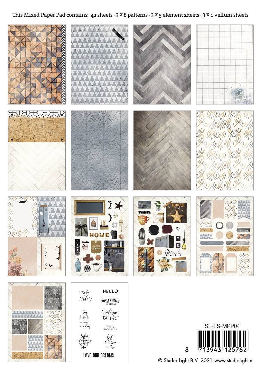 Mixed Paper Pad Pattern Paper Essentials