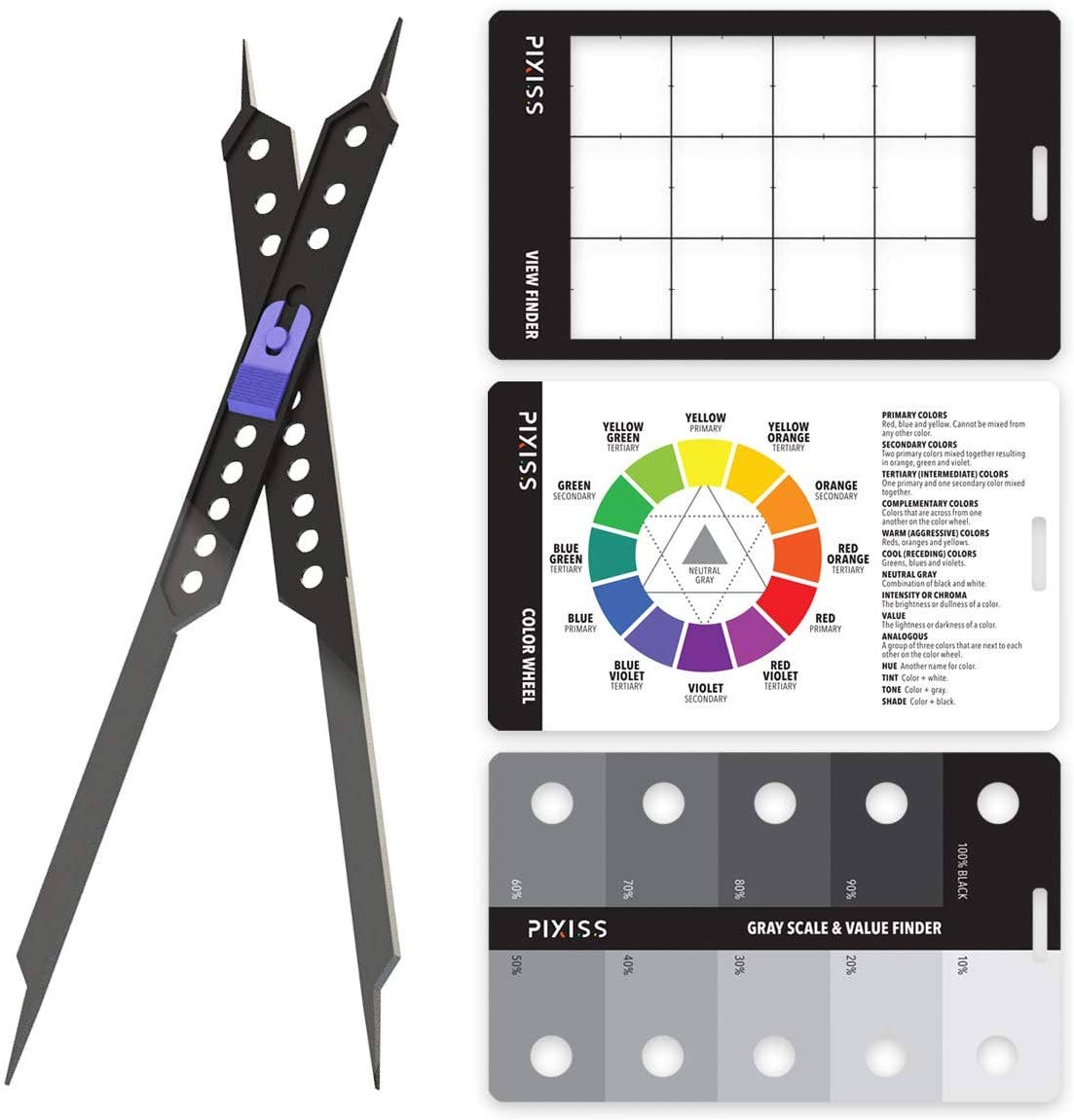 PIXISS Proportional Divider Drawing Tool & Drawing Guides Bundle