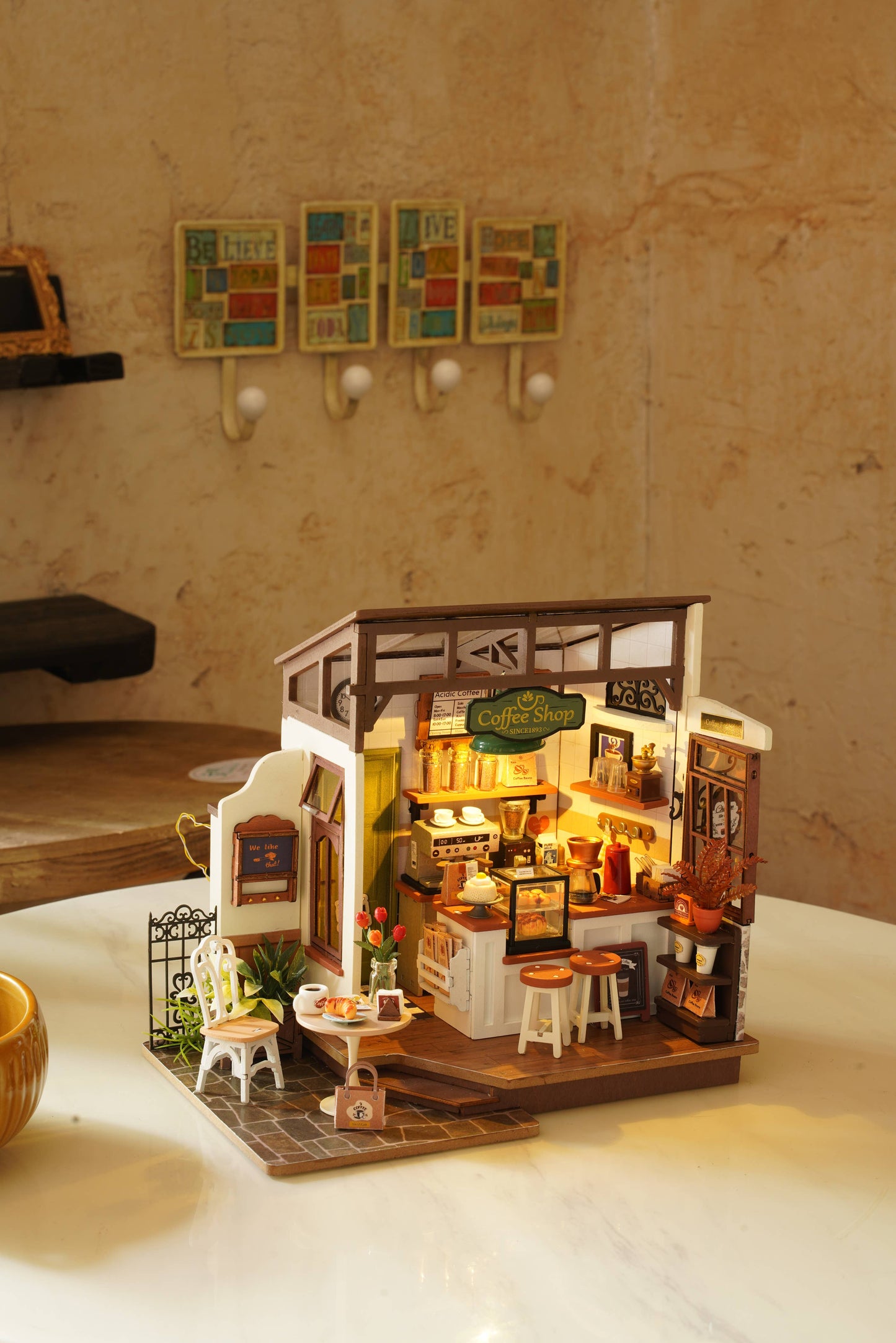 DG162 Slow Life Café Rolife DIY Miniature House Craft Dollhouse