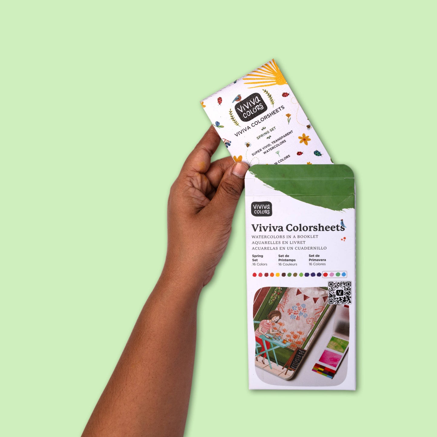 Spring Colorsheets - 16 Watercolors | Vegan | Non-toxic