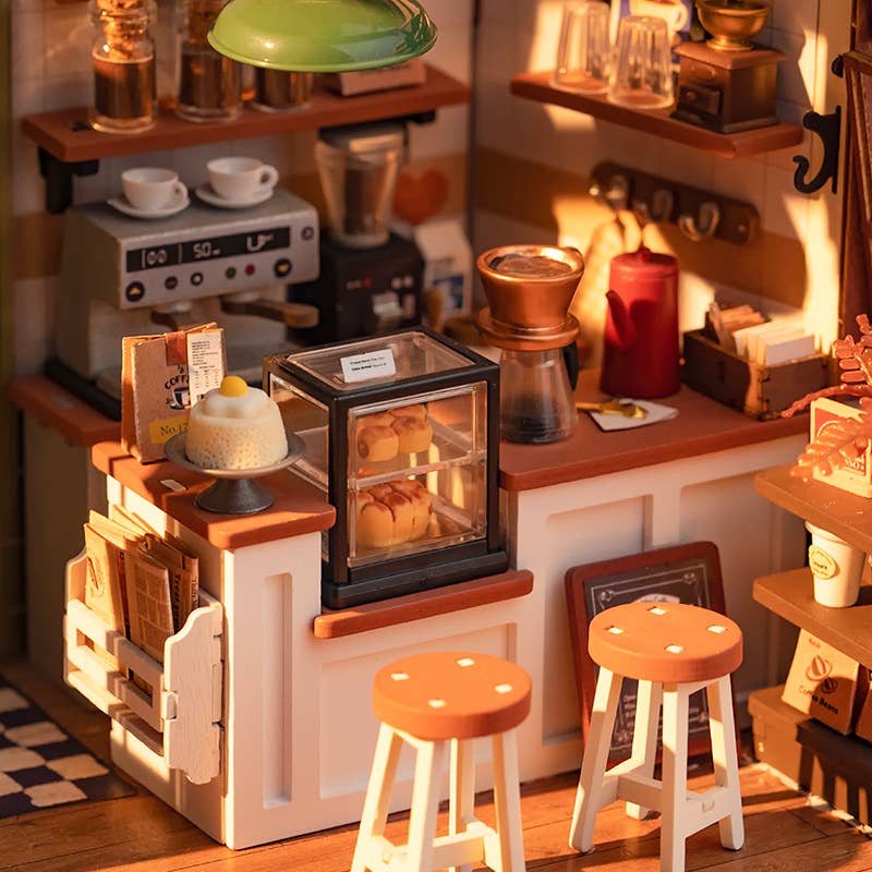 DG162 Slow Life Café Rolife DIY Miniature House Craft Dollhouse