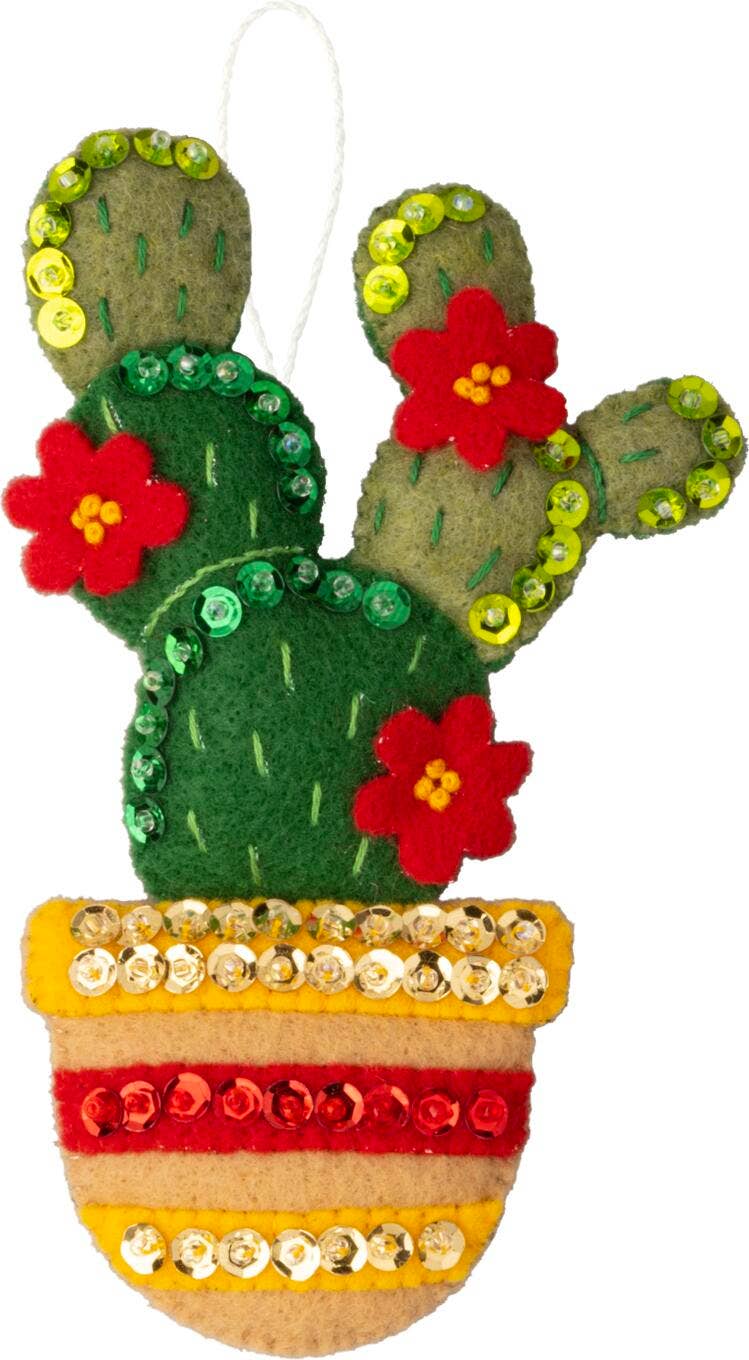 Holiday Houseplants Felt Ornament Kit set of 6