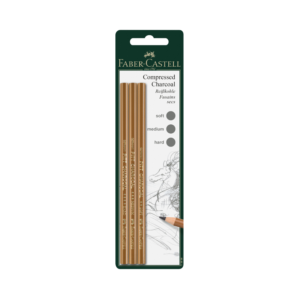 Pitt Charcoal Pencil 3ct