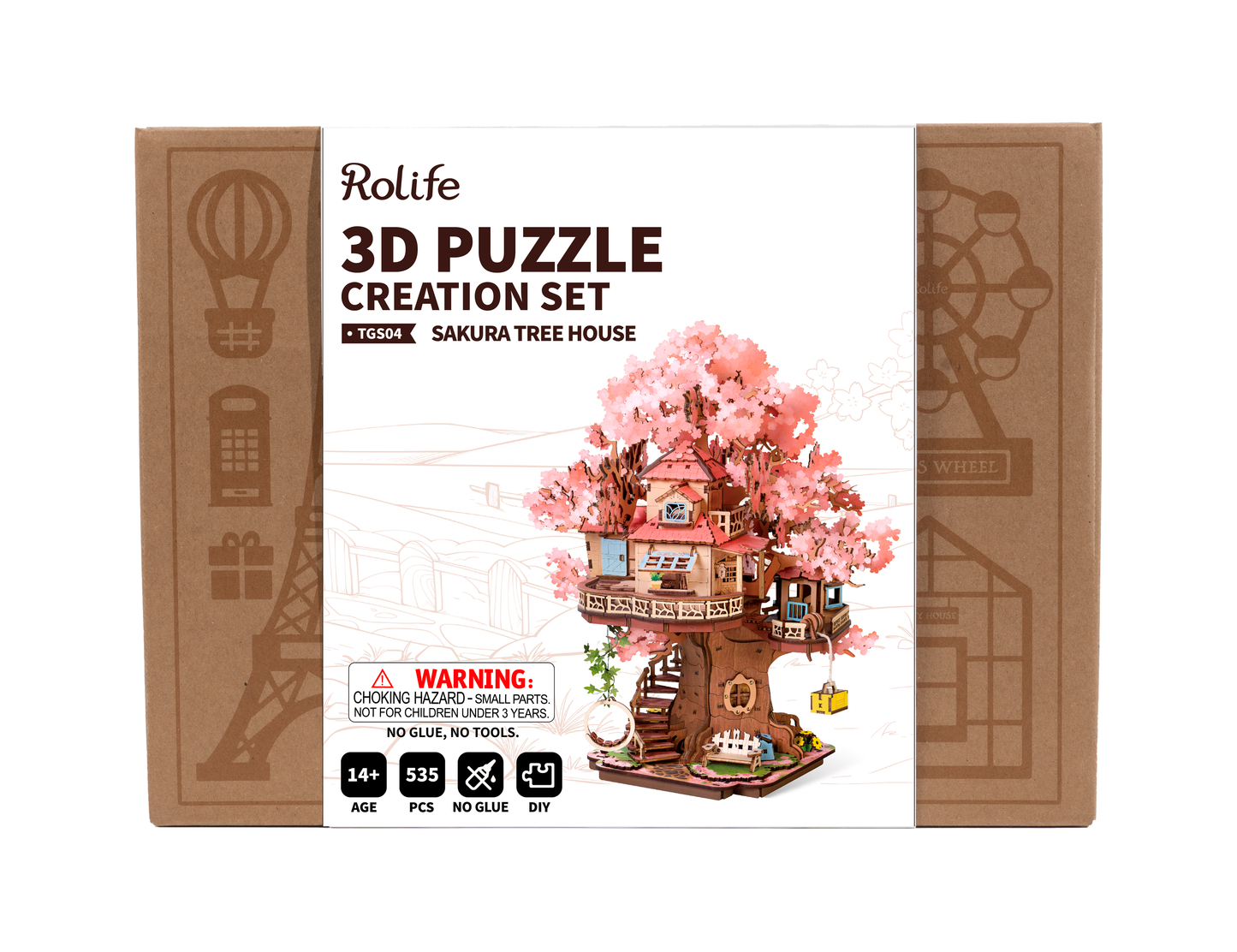 TGS04 Sakura Tree House Rolife Wooden Puzzle DIY  Craft Kit