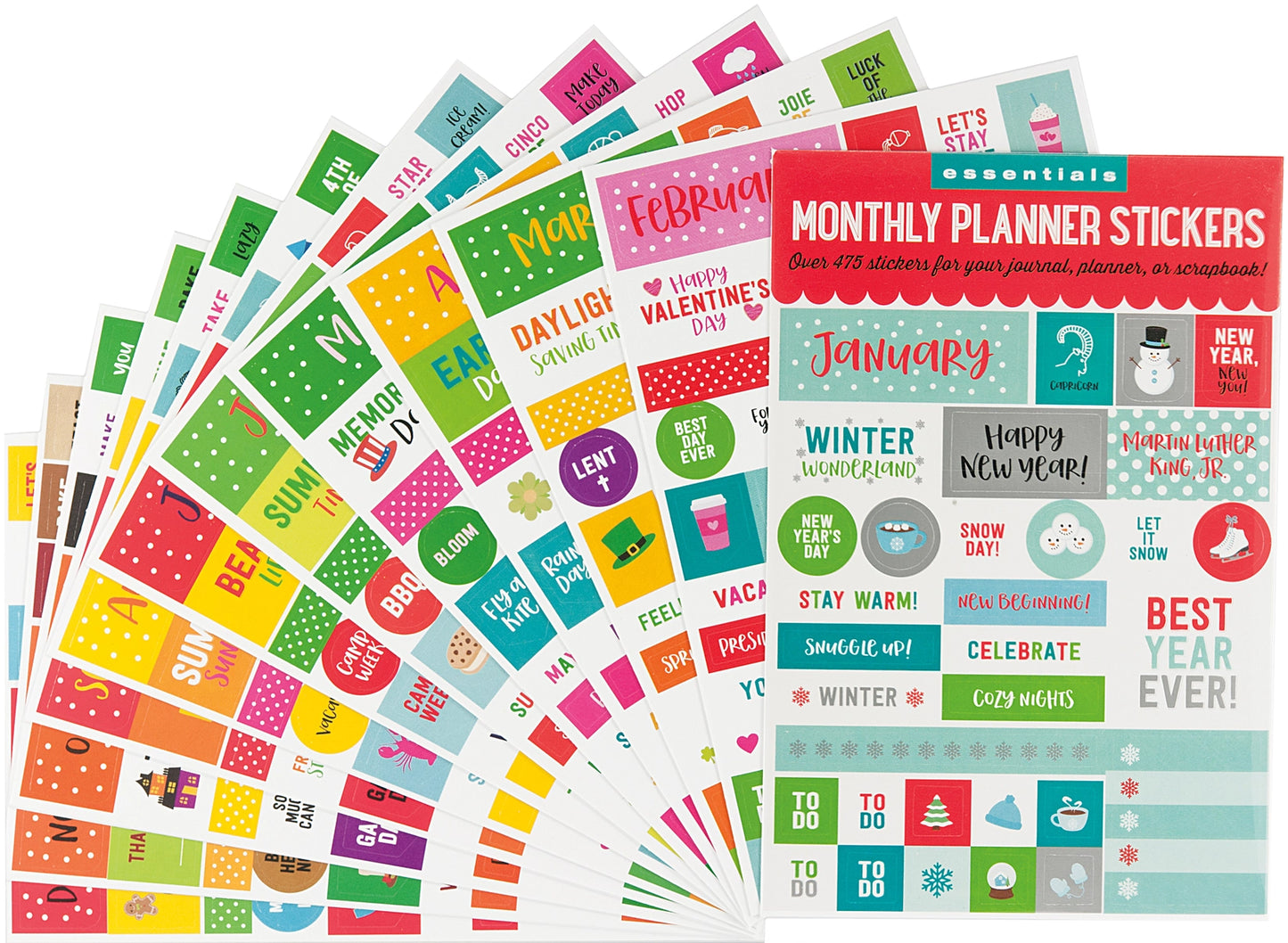 Essentials Month By Month Planner Stickers