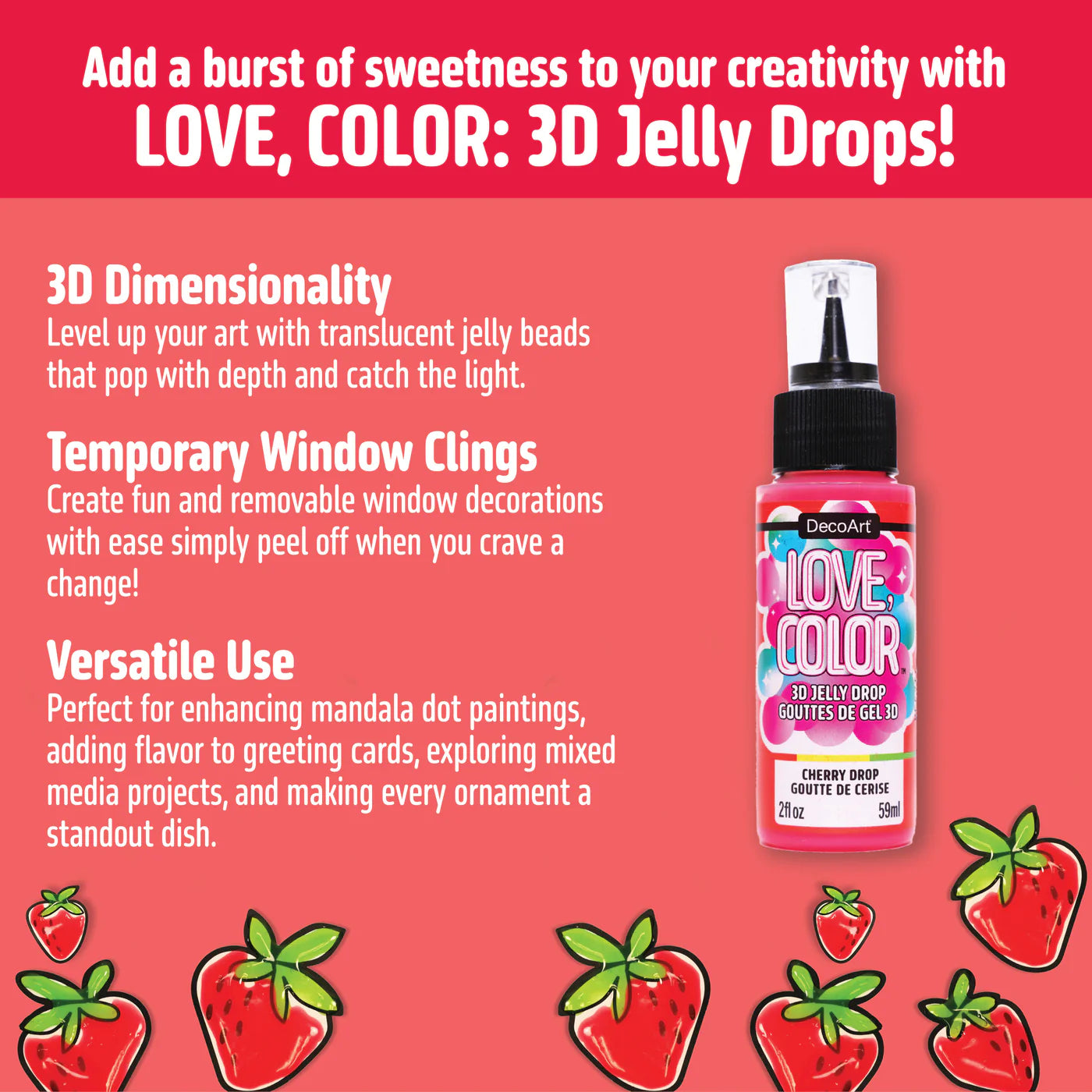 DecoArt Love Color 3D Jelly Drops