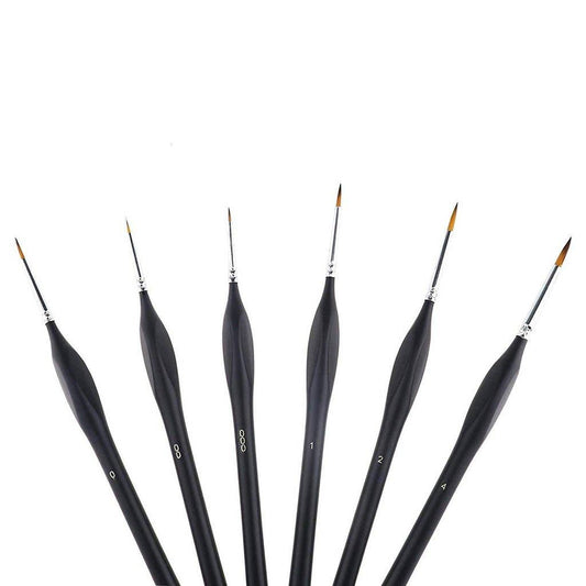 PIXISS Fine Tip Miniature Brushes - 6PC