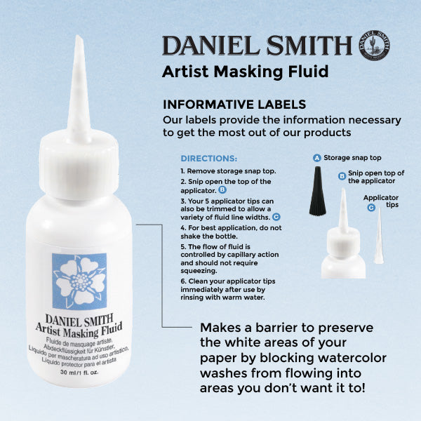 Daniel Smith Masking Fluid System 1 oz with 5 Tips