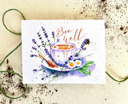 Bee Well Herb Mix Plantable Seed Card