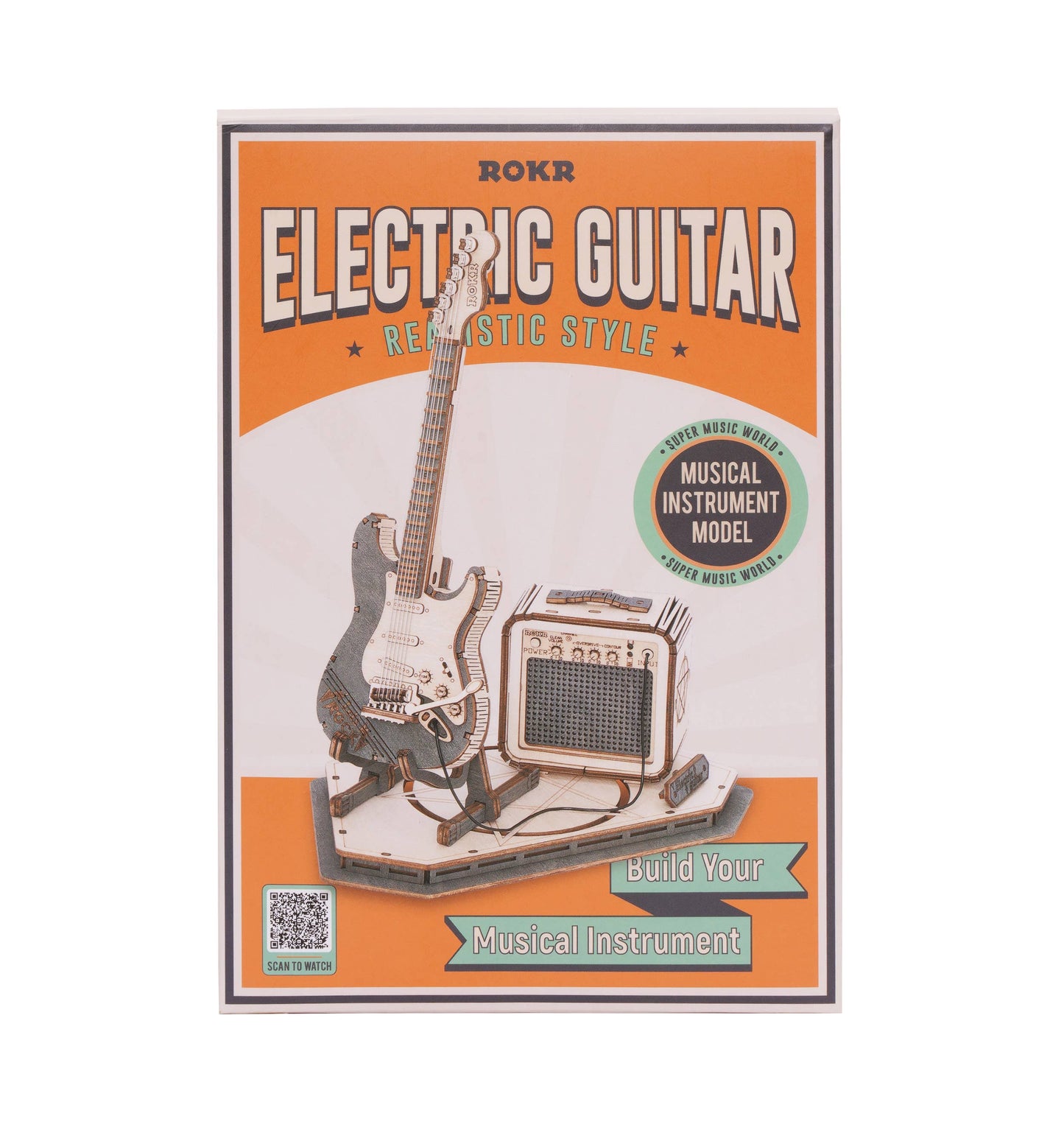 Rokr 3D DIY Wooden Puzzles Electric Guit Model TG605K