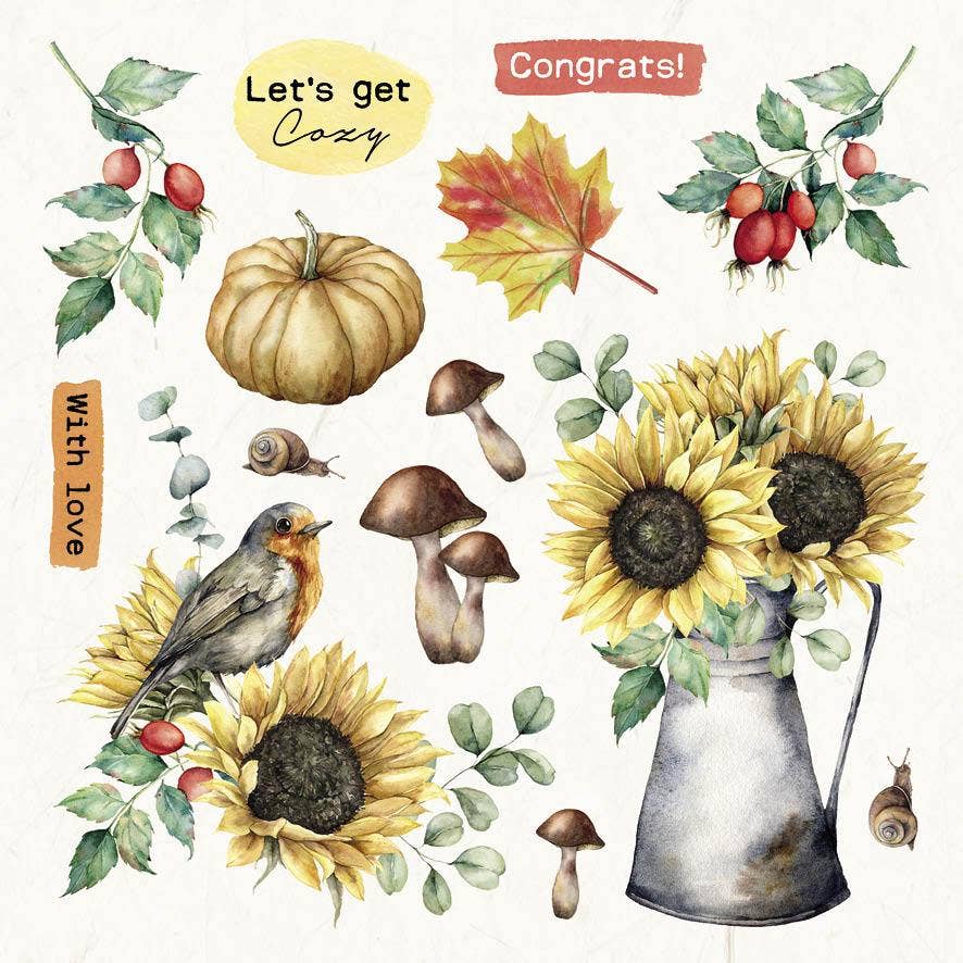 Die-Cut Block Fall Elements Beauty Of Fall