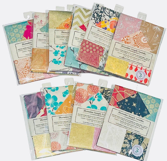 Lokta Paper Swatch Pack - 64 pcs of Assorted Size Paper