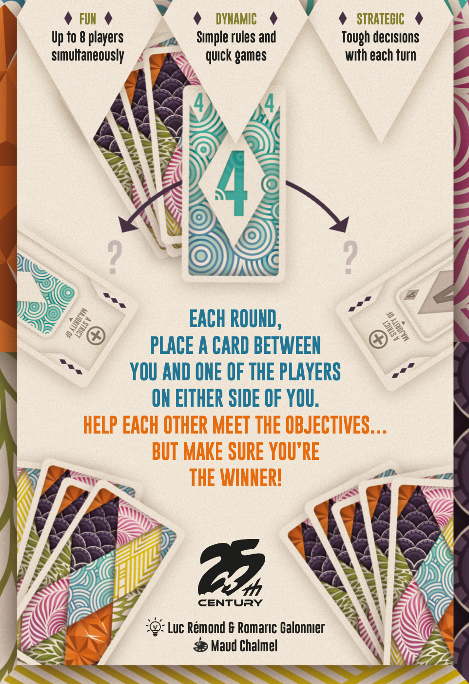 Splito Fast-Paced Card Game for 3-8 Players, Ages 8+